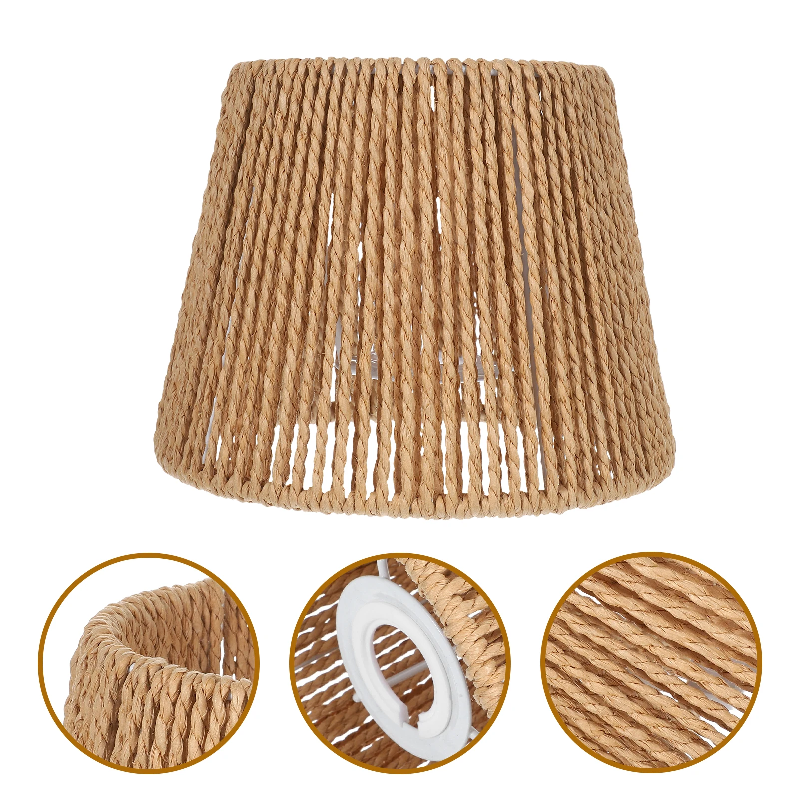 

Hand Woven Lampshade Woven Light Cover For Home Cafe Hotel Decorative Lighting Pendant Ceiling Chandelier Replacement Shade