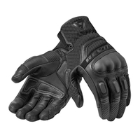 Revit Dirt 3 Mens Leather Gloves Black Motorbike Moto GP Off Road Racing For Men