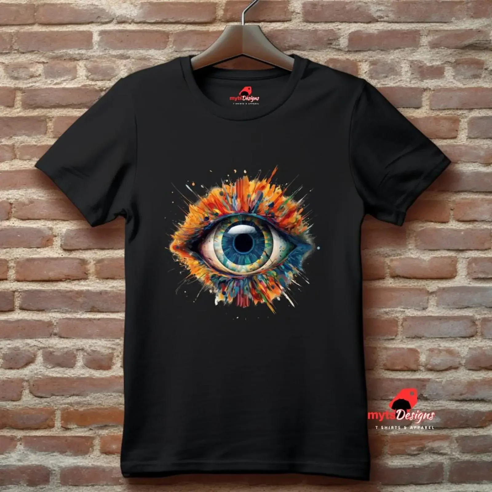 Vivid Eye T Shirt Colorful Pop Art Design vintage Washed Comfortable Stretched Breathable Versatile Slightly homme Unisex