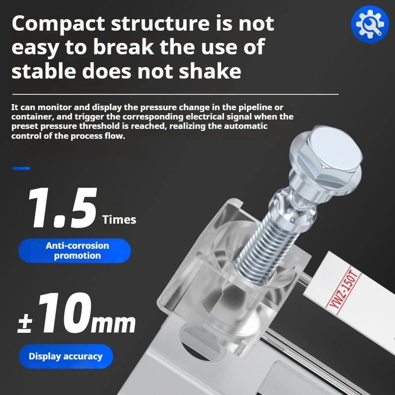 Medidor de nível de fluido do tanque hidráulico, concha de alumínio, medidor de nível de óleo, medidor de nível de água, termômetro de água padrão de óleo ywz 50t-500t