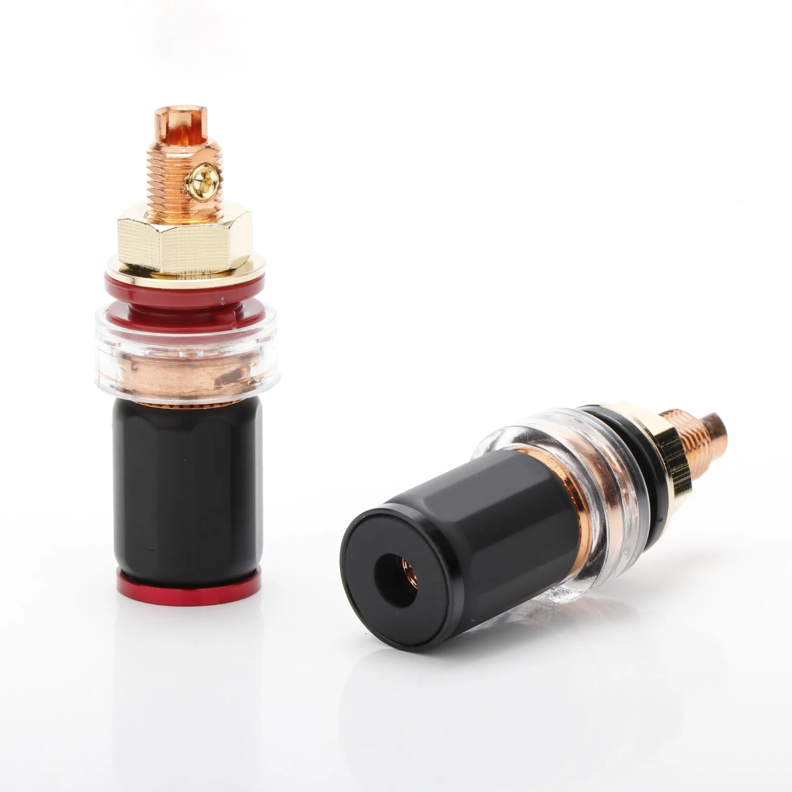 HIFI Speaker Binding Post no solder Nickel Gold Plated Horn terminal Audio amplifier socket gold-plated speaker terminal block