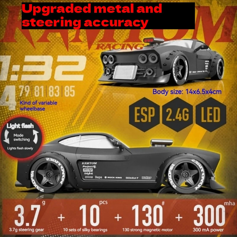 Kamtom Dodge 3299 Luminous Remote Control Sports Car Boy Toy Car Professional Rc Drift Remote Control Stunt Car Racing Gift