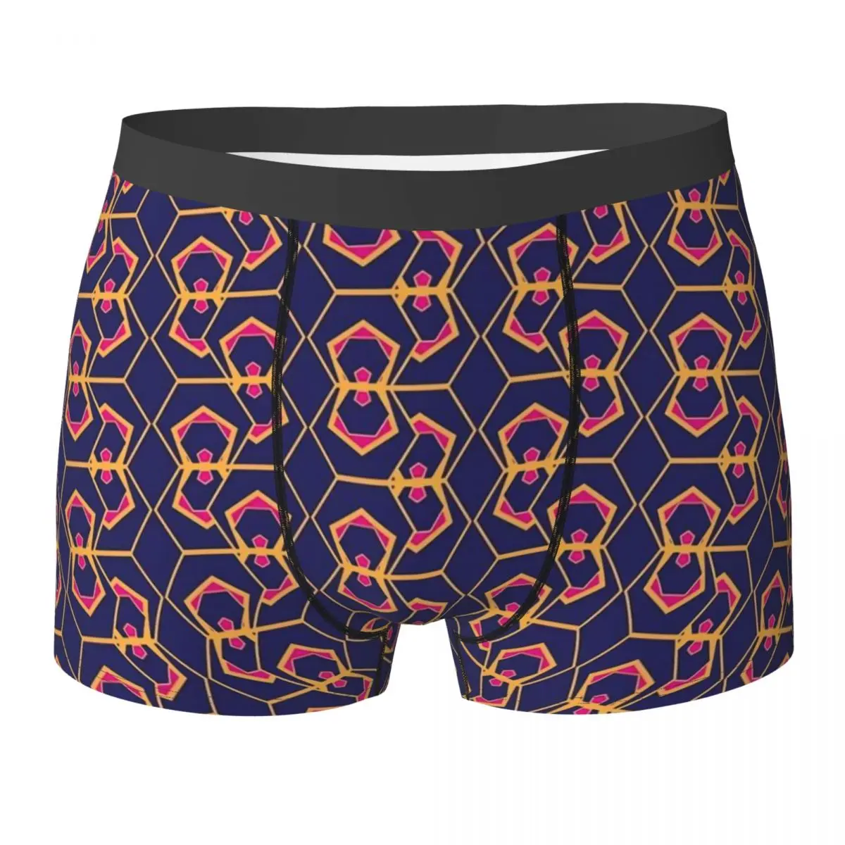 Hives Print Underwear Abstract Honeycombs Print Trunk Trenky Male Panties Comfortable Shorts Briefs Birthday Gift