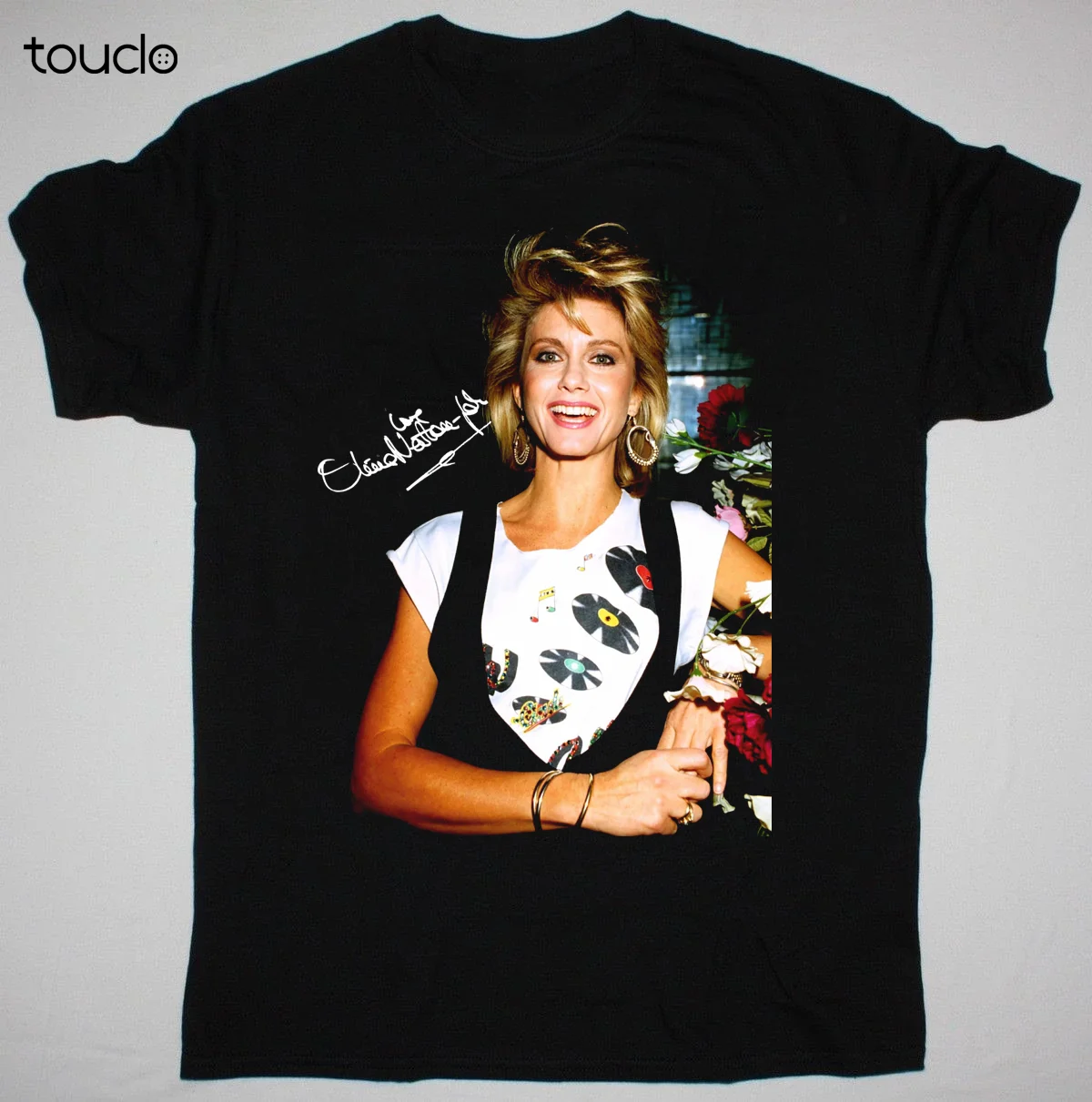 

Olivia Newton-John Signature T-Shirt Cotton Tee Custom Aldult Teen Unisex Digital Printing Tee Shirts Fashion Tshirt Summer