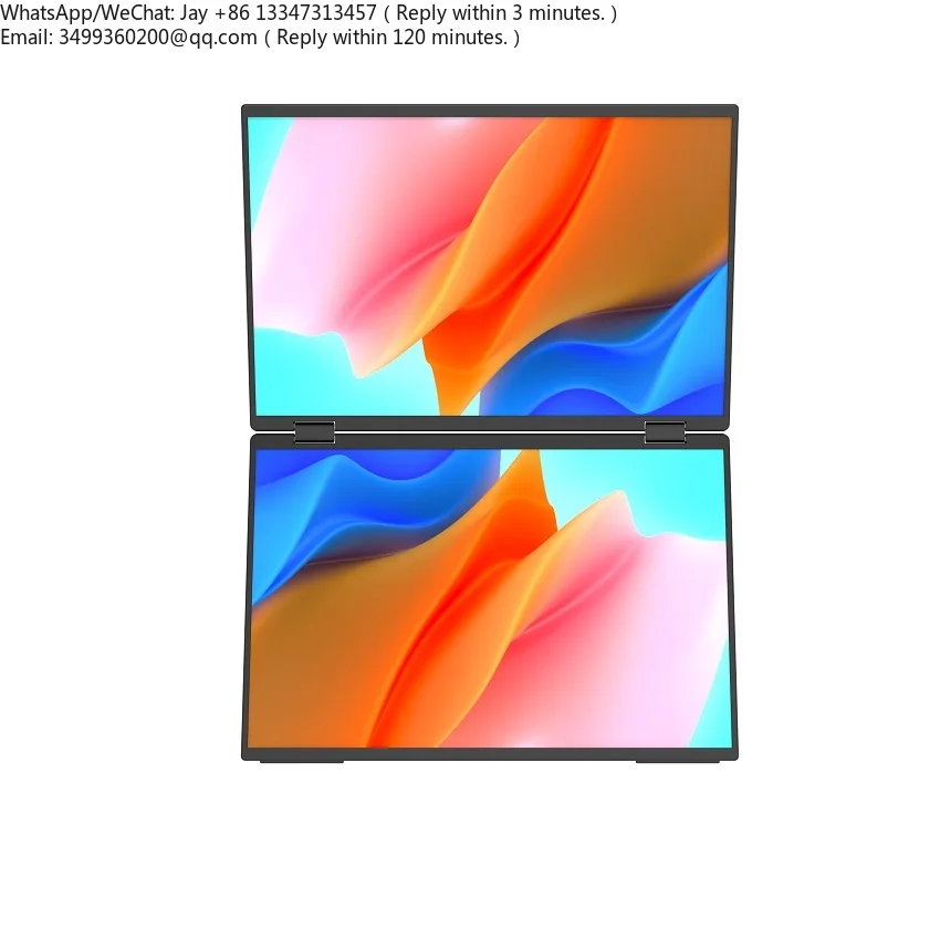 

Dual Screen 16" Portable IPS LCD Monitor Type-C for Laptop HDR 60Hz Built-in Speakers Gaming Mobile Office Entertainment