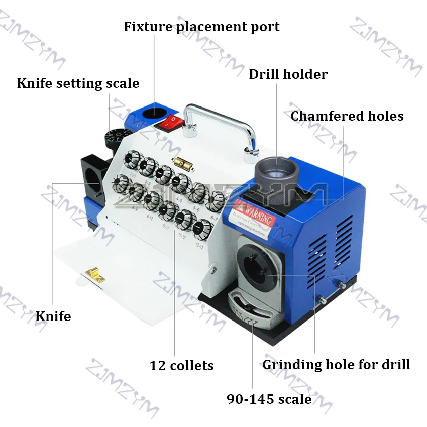 Smerigliatrice per punte da trapano elettrica portatile HY-13 Affilatrice/smerigliatrice per punte da trapano integrata automatica ad alta precisione 220V/110V 180W