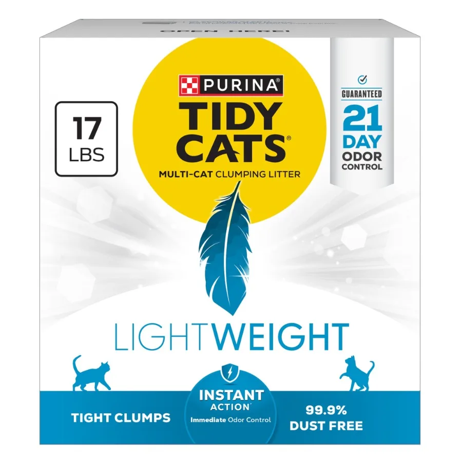 

Наполнитель для кошачьего туалета Purina Instant Action LightWeight с цветочным ароматом для легкой уборки и контроля запаха в домах с несколькими кошками. Идеально подходит.