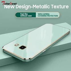 Luxury Square Plating Silicone Phone Case for Samsung Galaxy J4 J6 Plus 2018 Coque Ultra Thin 360 Degree Protection Soft Cover