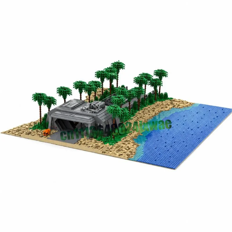 21288PCS Beach Base Planet MOC Model Custom Puzzle Architecture DIY Assembly Creative Building Blocks Display Toy Popular Gifts