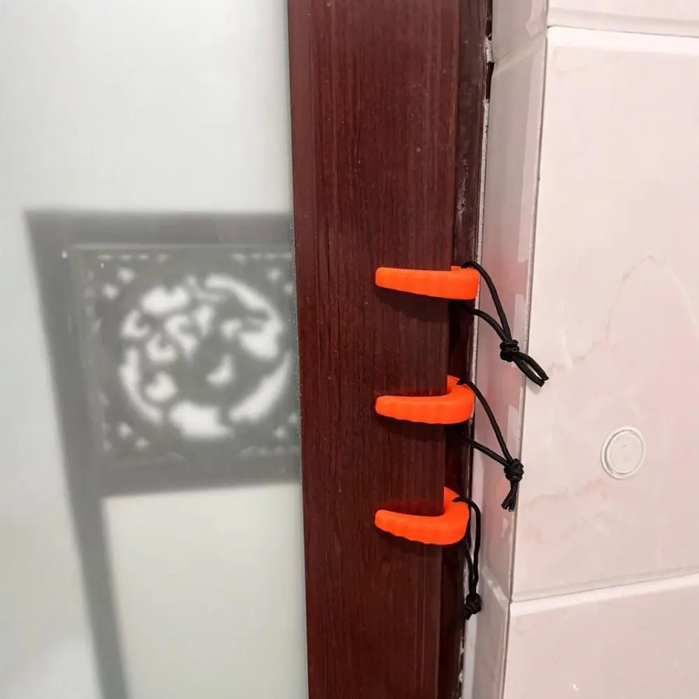 

2 шт., C-образный дверной стопор для предотвращения столкновений, защита для пальцев, защита от защемления рук с веревкой, бесшумная защита для детей