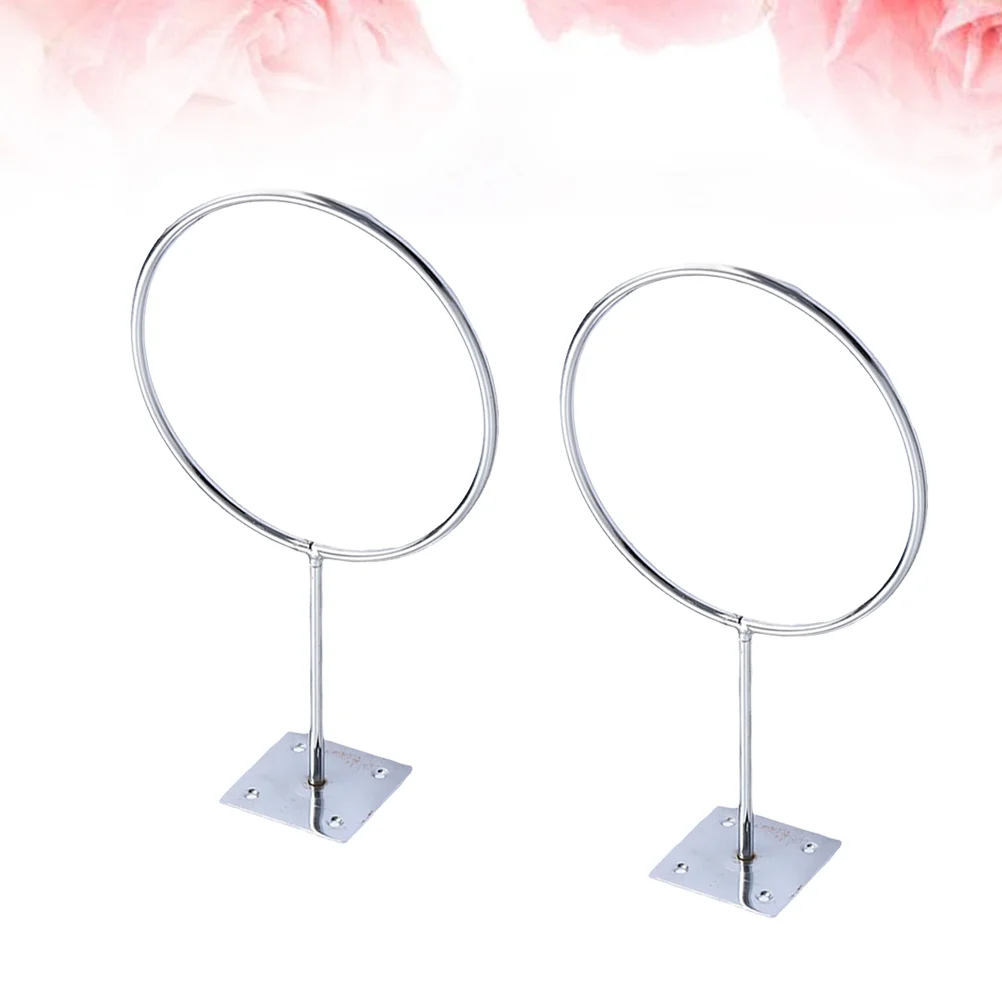 

2 PCS Towel Rack Drainage Basket Ball Storage Basketball Wall-mounted Coat Hanger Exercise Garage Silver Fitness