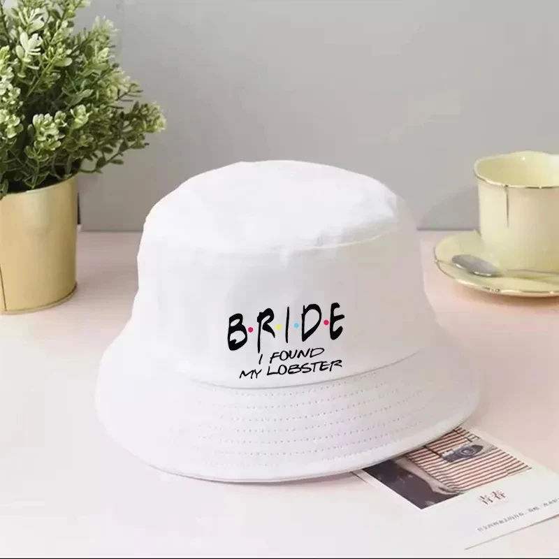 Bride Groom i found my lobster bucket hat Friends themed wedding Newlywed couple Bachelor Bachelorette party bridal shower Gift