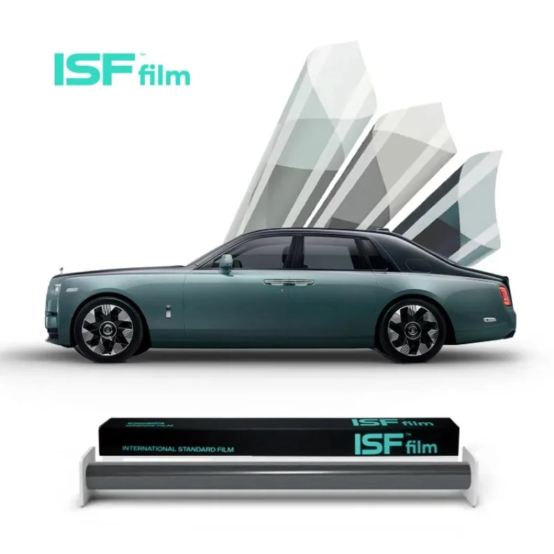 

ISF 22%VLT Auto Insulfilm Free Sample UVR99% IRR93% Nano Ceramic Solar Window Film Tint Polarized PET UV Rejection Anti Scratch