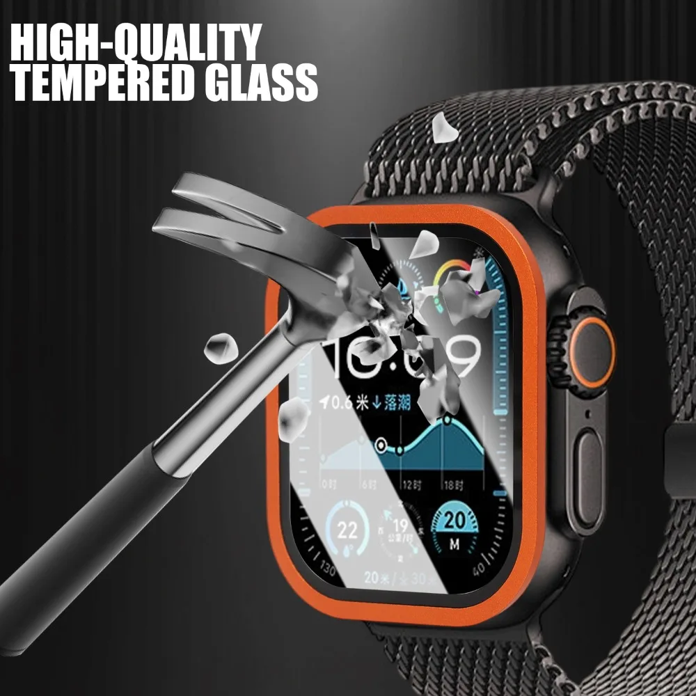 3-1 шт. для Apple Watch Ultra 49 мм, рамка из титанового сплава, закаленное стекло, защита от царапин, защита экрана для IWatch Ultra2 Ultra3