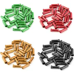 50pcs Bicycle Brake Shifter Inner Cable Tips Crimps for Mtb Aluminium Alloy Bicycle Brake Wire Terminal Housing Ferrules