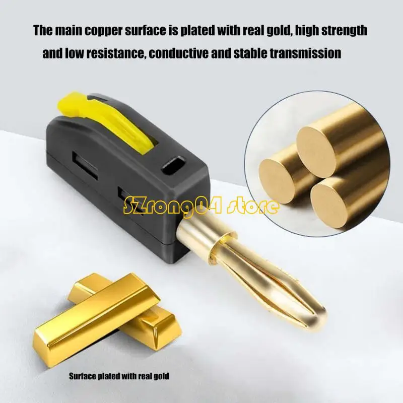 

H4GD Easy Assembly No Solder Banana Connector Supporting Up to 32A Suitable for Electrical Equipment and Testing Instrument