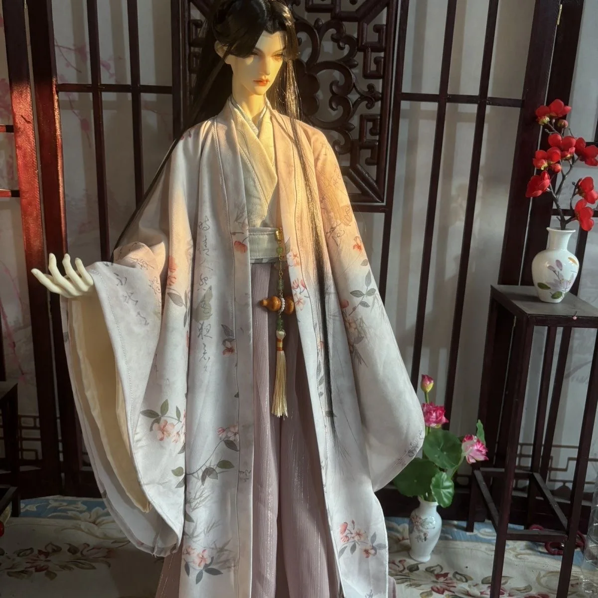 사용자 정의 1/3 BJD 고대 스타일 인형 옷, 멋진 삼촌 큰 소매 셔츠 남성 의류 무료 배송