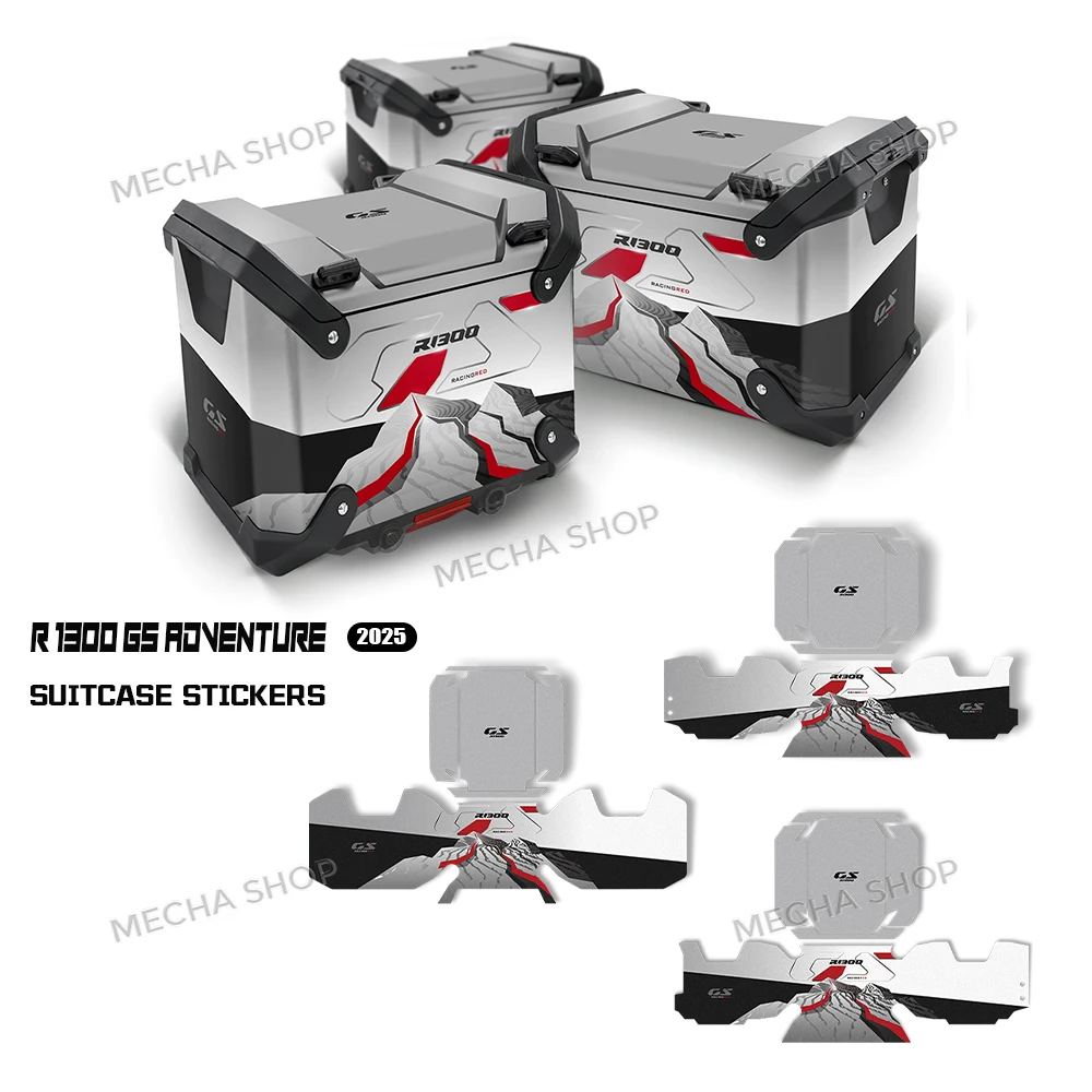 

For R1300GS Adventure R1300GSA 2025 Top Box Decal Aluminium Panniers Sticker Protective Kit Graphic Silver stickers