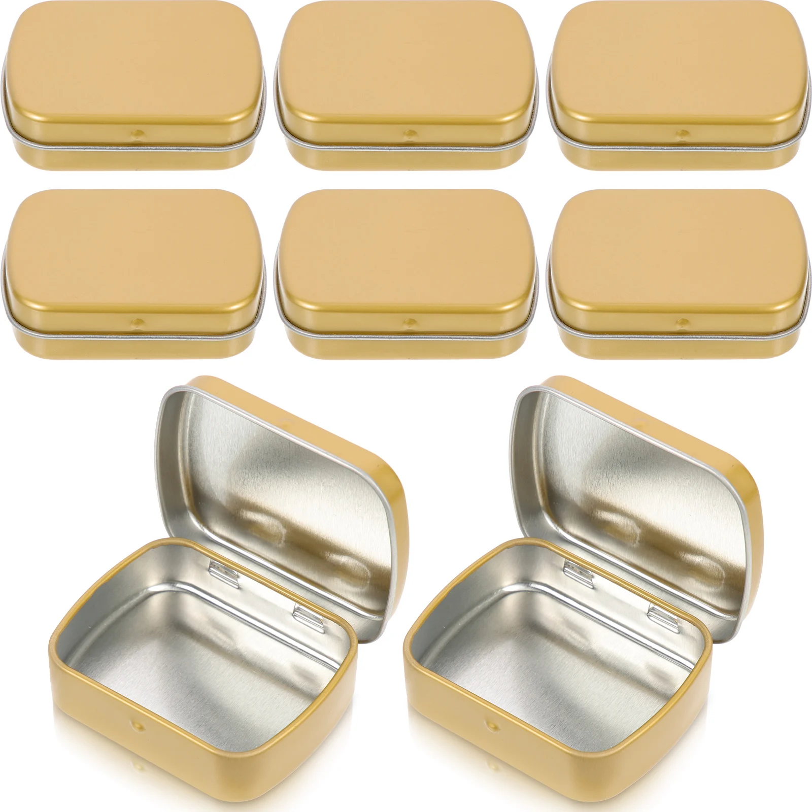 

10 Pcs Iron Can Storage Box Kleine Metalldose Mini Scharnier Silber Mit Scharniere Kekse Blechdose Cream Aufbewahrungsdose