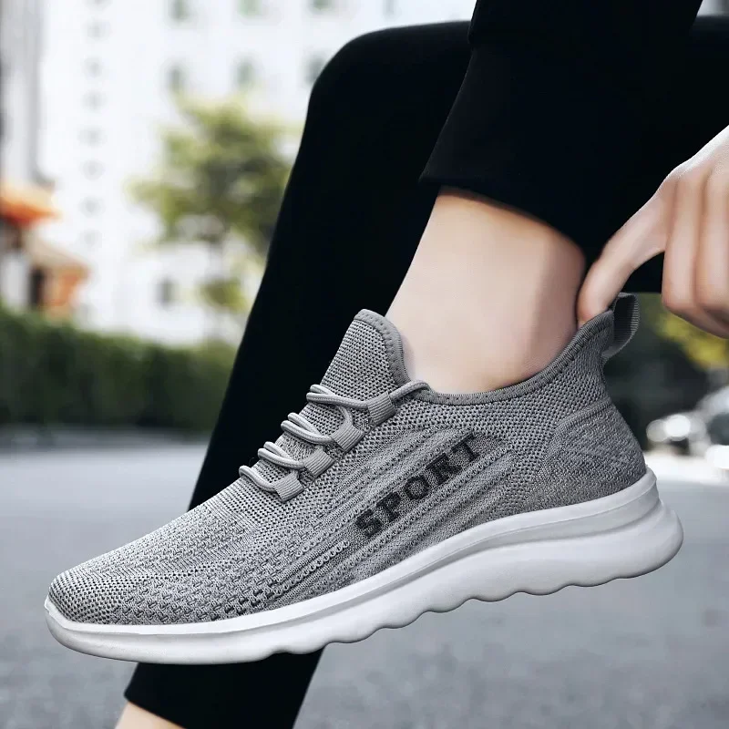 

Spring and Autumn New Single Shoes Casual Breathable Running Tennis Sports Wear resistant mesh shoes