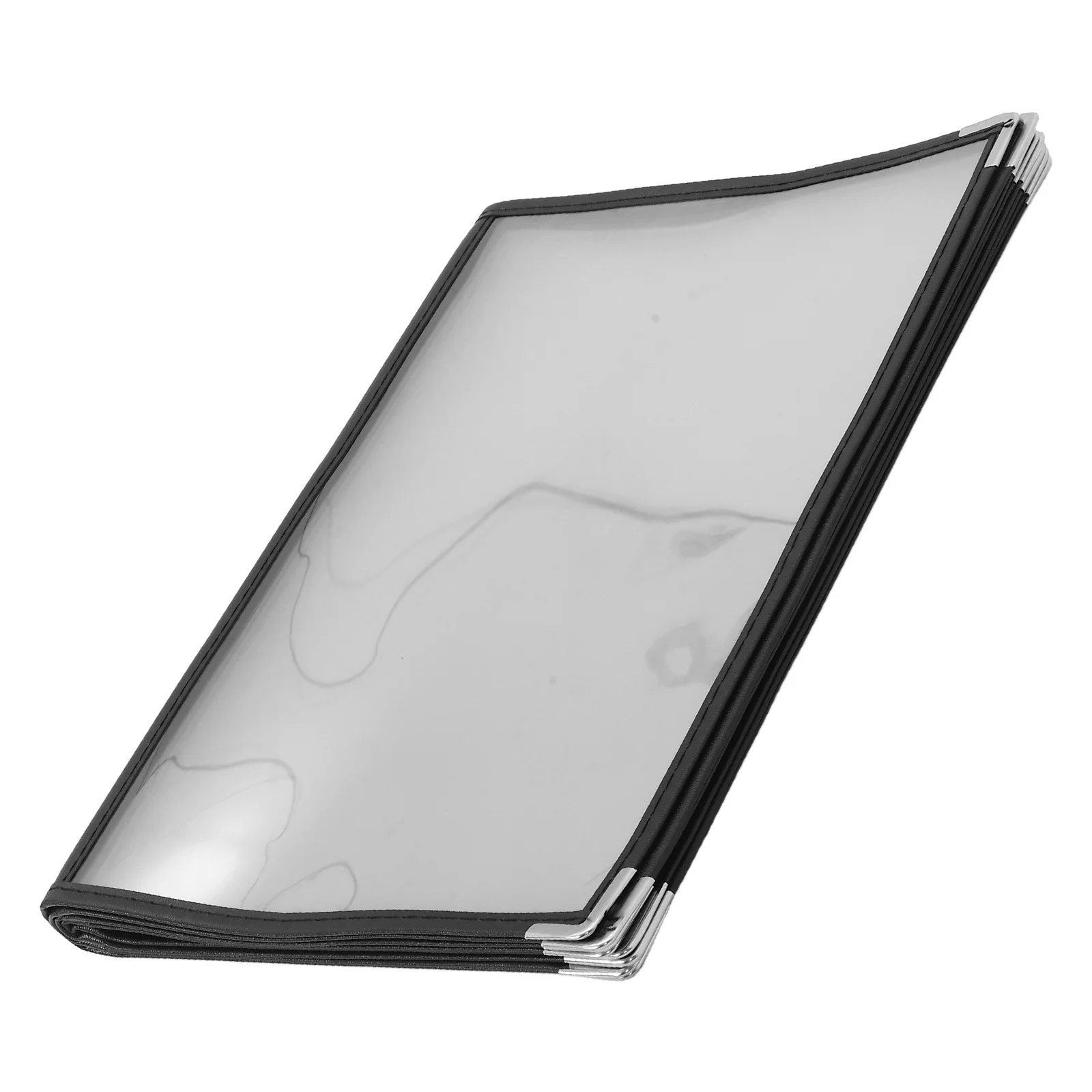 Carpeta de menú de restaurante transparente, libro de menú A4 de PVC, 8 páginas, 16 vistas, Protector de archivos de repuesto para cafeterías, bares, cuaderno de PVC