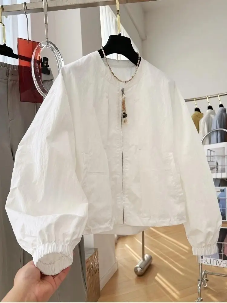 

Spring Autumn Women Jackets Tops Fashion Basic Bomber Jacket Streetwear Long Sleeve Coat Female Solid Color Casual Outerwear