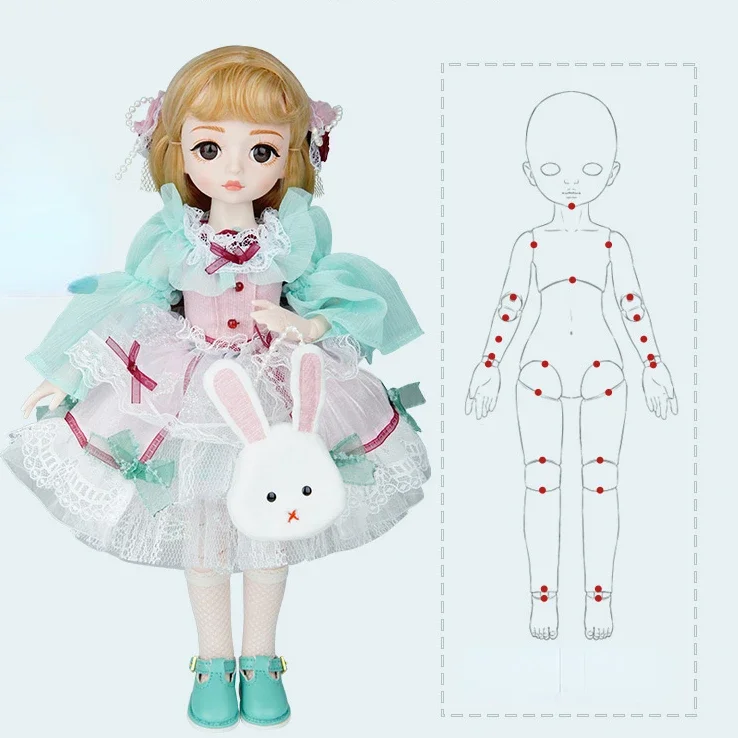 30Cm Lolita Đầm Búp Bê Bjd 26 Phần Trung Quốc Phong Cách Bjd Đồ Chơi Nữ Đẹp Loli Phong Cách Trang Phục Tạo Nên búp Bê Cho Bé Gái Sinh Nhật Tặng