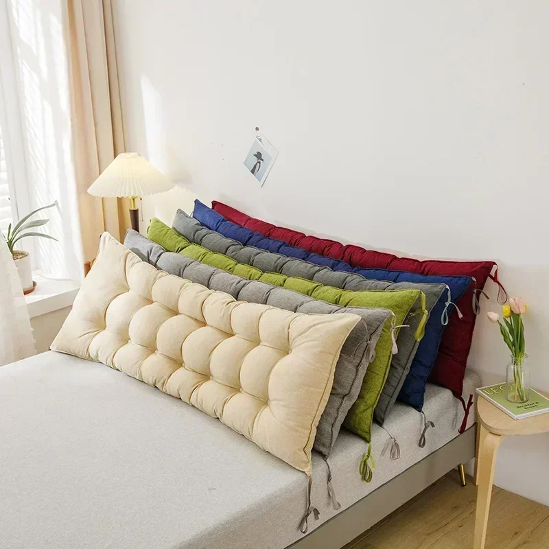 1PC Sofa Long Cushion Headboard Reading Pillows Bedside Thicken Cushion Large Backrest Lumbar Pillows Back Support Tatami Pillow