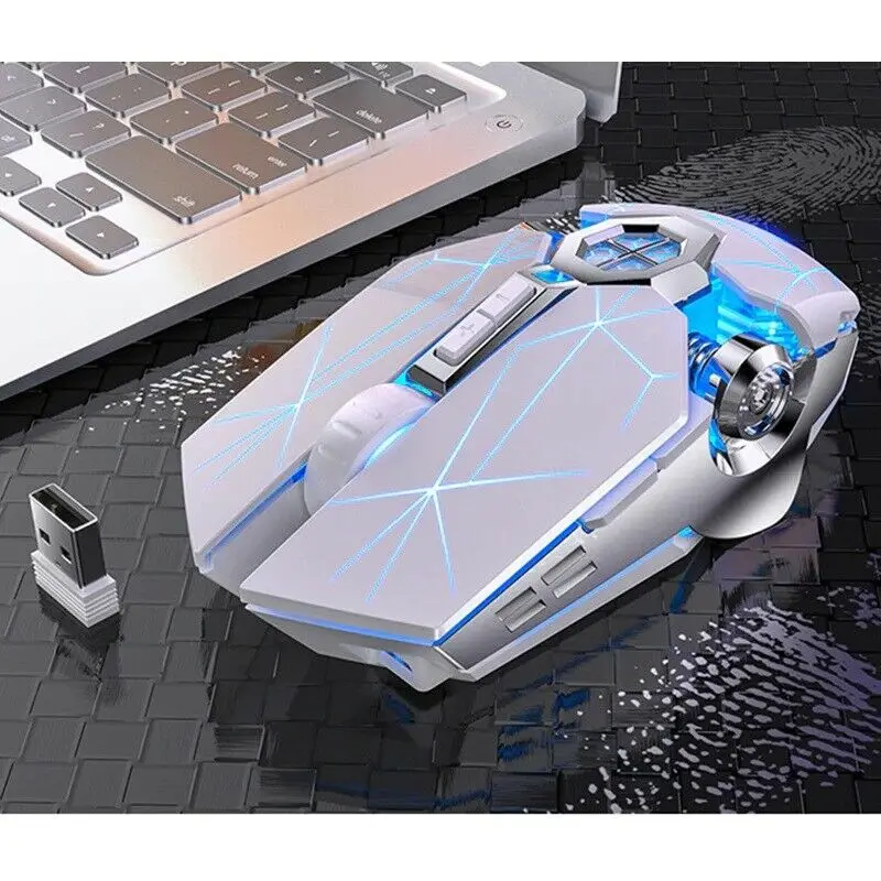 

Беспроводная оптическая USB игровая мышь 2,4G, 1600 точек на дюйм, 7 цветов, перезаряжаемая, с светодиодной подсветкой, бесшумная, для ПК, ноутбука