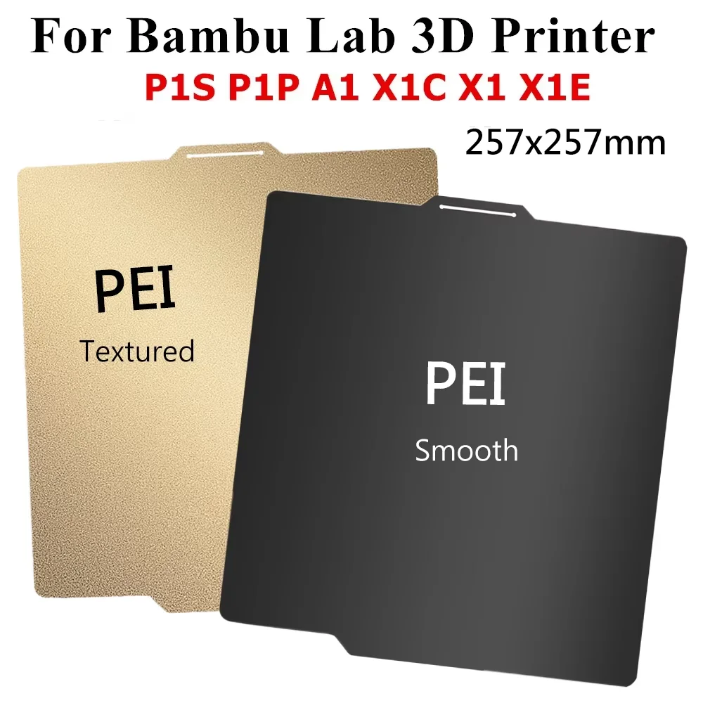 

For P1P P1S A1 X1C X1 Plate Smooth PEI Sheet for Bambu Lab Build Plate Double Sided Printing Heatbed for Bambu Lab Bambulab P1P