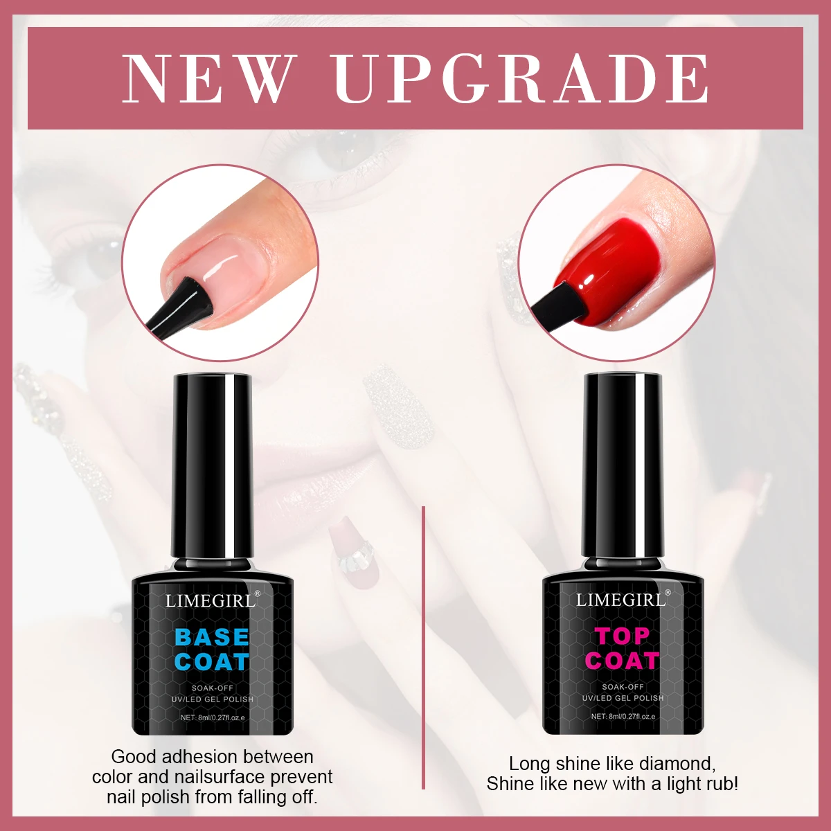 Kit smalto gel con luce UV e kit iniziale per trapano 20 colori Glitter Art Gel con base superiore Manicure fai da te per strumento da salone