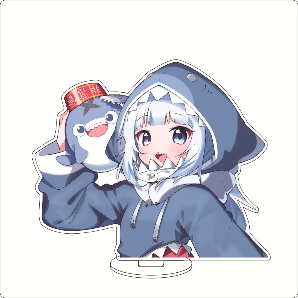 16CM Anime Hololive Vtuber Gawr Gur Shark Girl‌ Cos New Cuty Acrylic Figure Stand Ornaments Goods Lovely Chrismas Gifts view 5