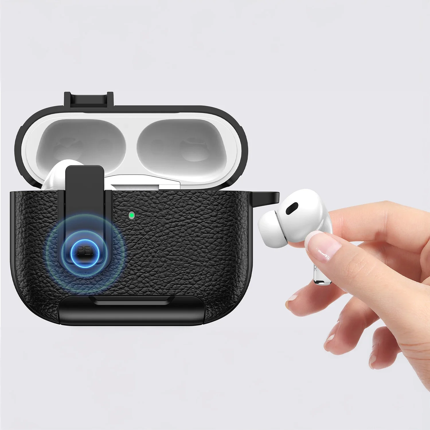 حافظة حماية جديدة لأجهزة Apple AirPods Pro 3 2025 مع غطاء قفل آمن من الجلد لأجهزة AirPods Pro 3 3rd Generation