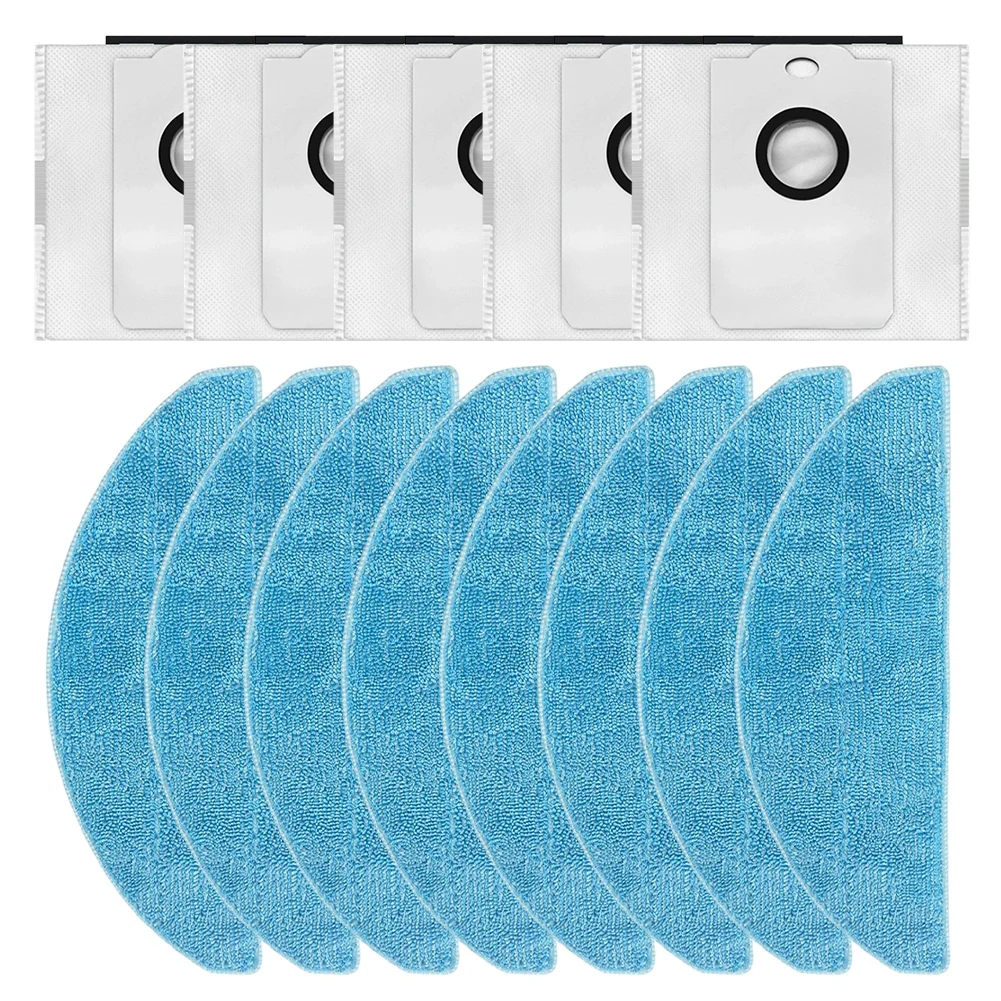 Bolsas de polvo para aspiradora con 5 uds., Kit de paños lavables para Conga 7490 Immortal Home, accesorios para barredora Genesis, 8 Uds.