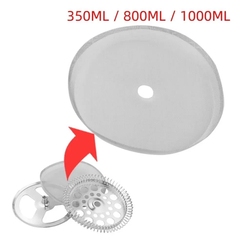 Filtros de prensa francesa reutilizables, repuesto de filtro de malla para 350, 800, 1000ML, para máquina de café expreso, filtro de malla, 3 uds.