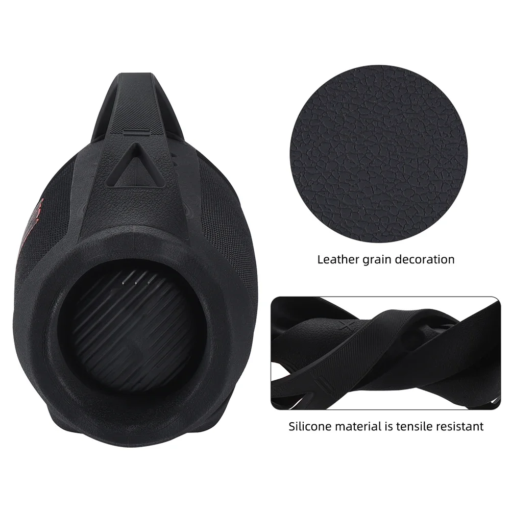 Silicone Cover Case for JBL Xtreme 4 Portable BT Speaker Shockproof Speaker Protective Cover with Handle Portable Travel Case
