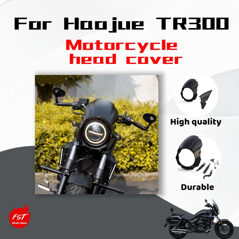 

For Haojue TR300 7-inch Large Headlight Cover, Headlamp Cover, Non-Damaging Front Windshield, Special-Shaped Pig Nose Cover