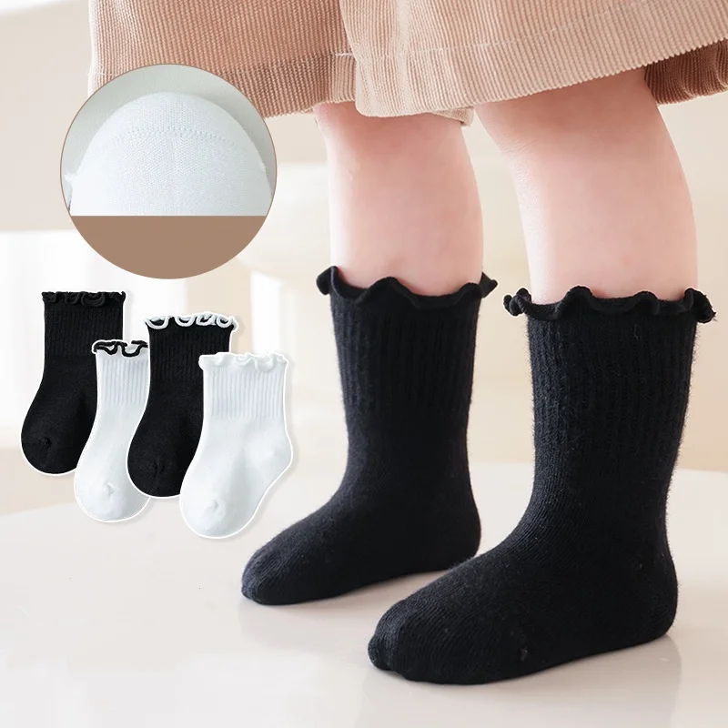 0-12Years Beauty Girls Socks Cotton Soft Children's Frilly Kids Socks For Girls Fashion Princess Baby Sock Spring Autumn 2023