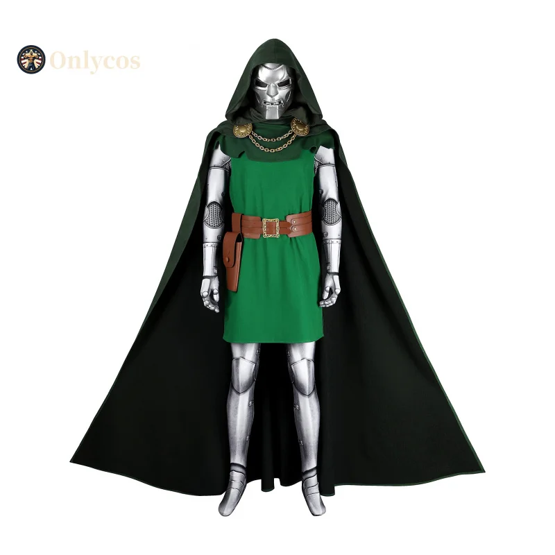Fantastic Four Doctor Doom Cosplay Victor von Costume Jumpsuit Mask Cape Movie Character Prop Halloween Carnival Party Onlycos