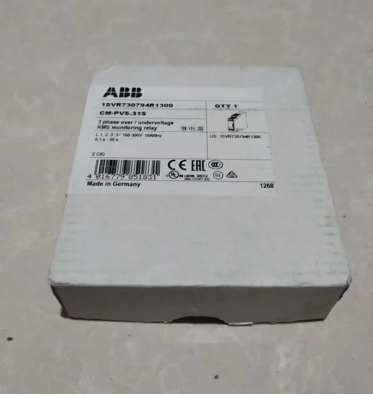Three-phase monitoring relay CM-PVS.31S 10102325 3*160-300VAC 1SVR730794R1300
