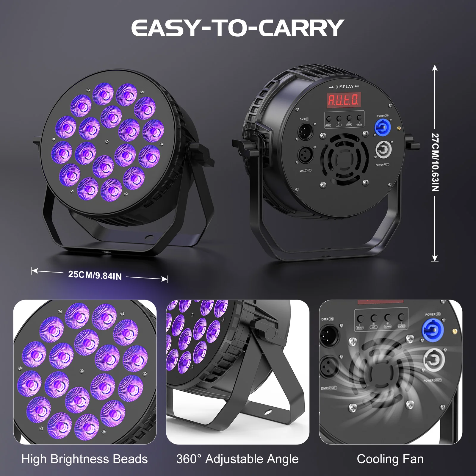 U'King 4 قطعة 18X8 واط RGBW LED الاسمية ضوء DMX512 ديسكو ضوء 4IN1 LED المرحلة ضوء تأثير DJ المعدات لحفل الزفاف بار KTV #6