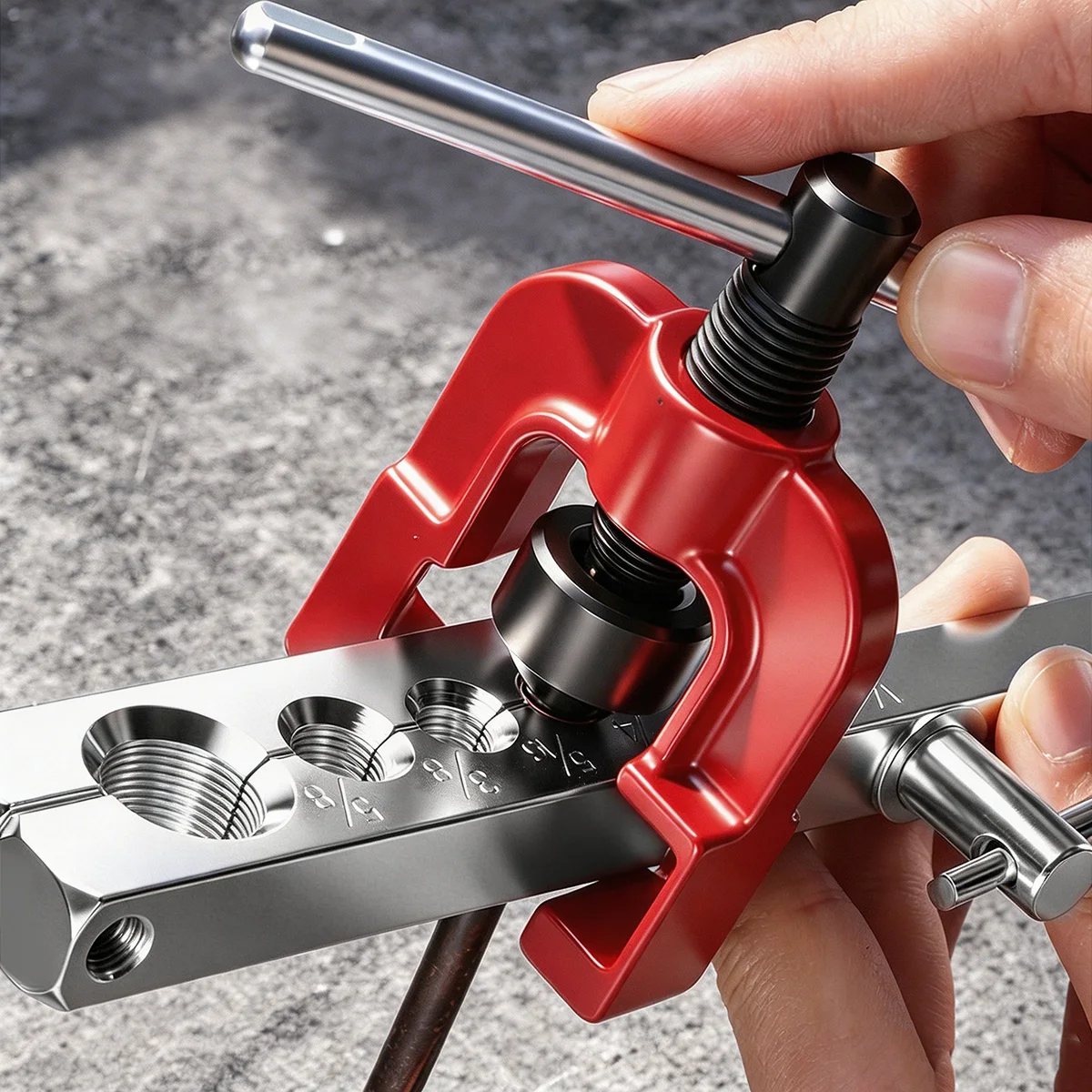 Kit de Herramientas para Cortar y Abocardar Tubos de Cobre, Expansor de Tubos de 3-28 mm, Escariador para Refrigeración, Aire Acondicionado, Líneas de Frenos y Tuberías