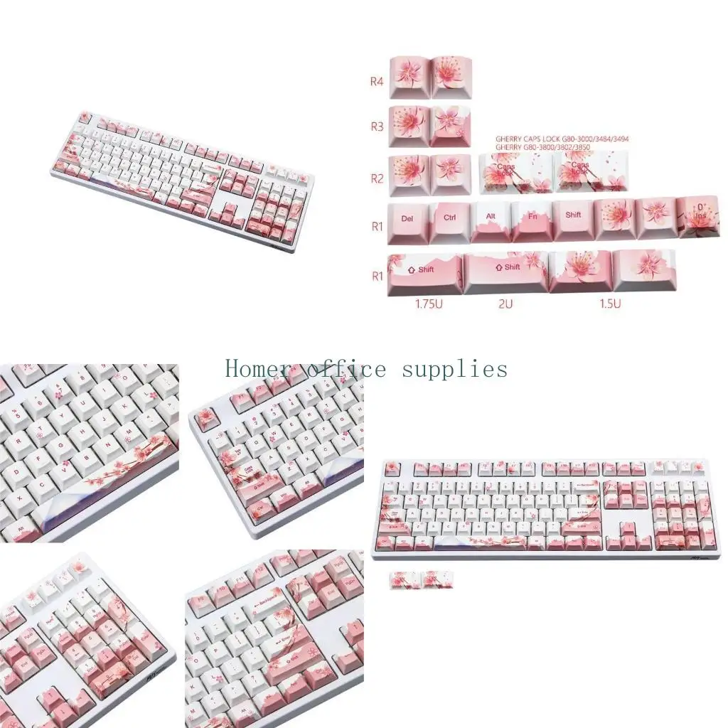 

K43B PBT 110/128 Ключ вишневой профиль Пятисторонний процесс сублимации вишневый цвет цвет