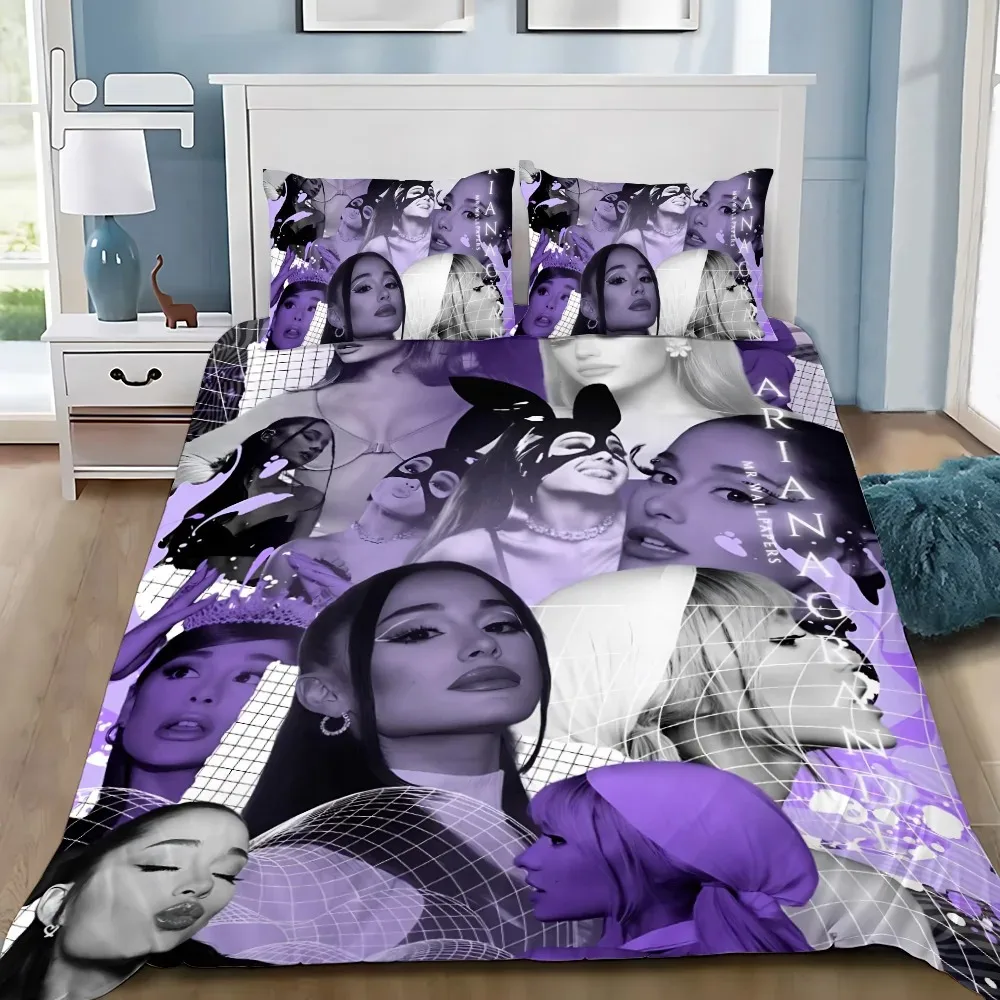 Singer A-Ariana G-Grande Bedding Set For Bedroom Soft Modern Bedspreads Comefortable Kids Duvet Cover Quilt Cover And Pillowcase