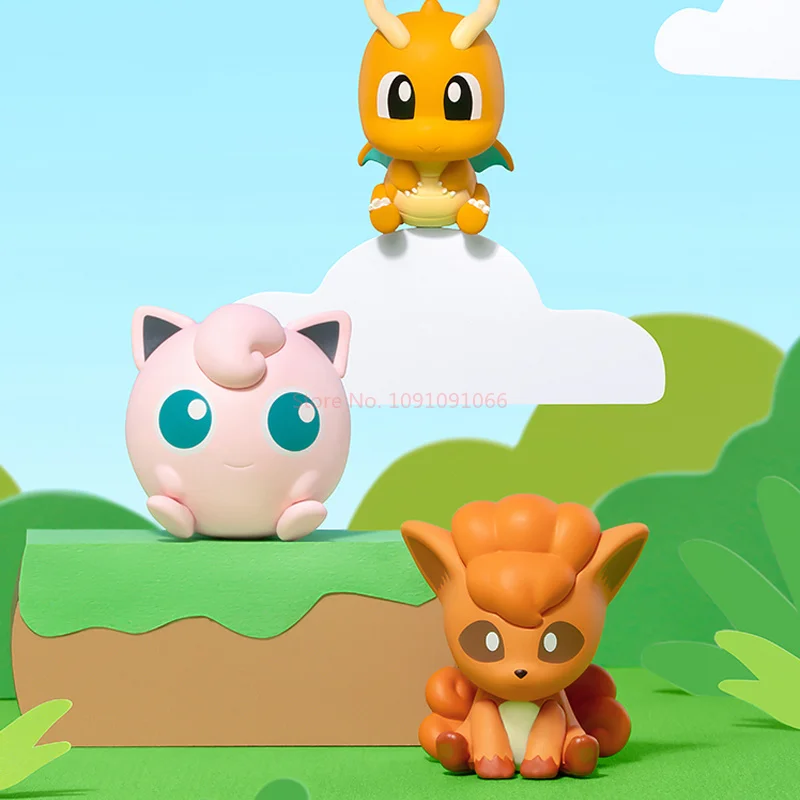 Official Pokemon Tiny Adventure Series 3 Gengar Jigglypuff Mini Figure Set Desktop Decor Cute Miniature Model Collectible Gift