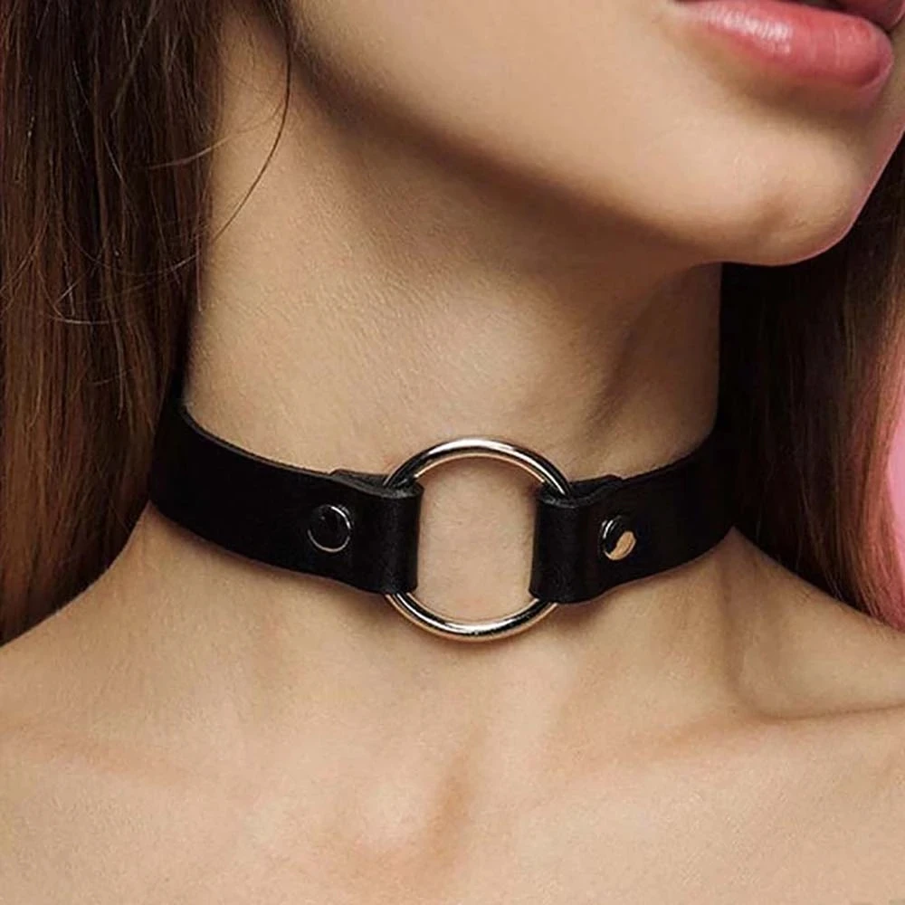 Women Fashion Leather Sexy Collar Necklaces Cat Shaped Adjustable Gothic Harajuku Choker Punk Bondage Women Neck Accessories