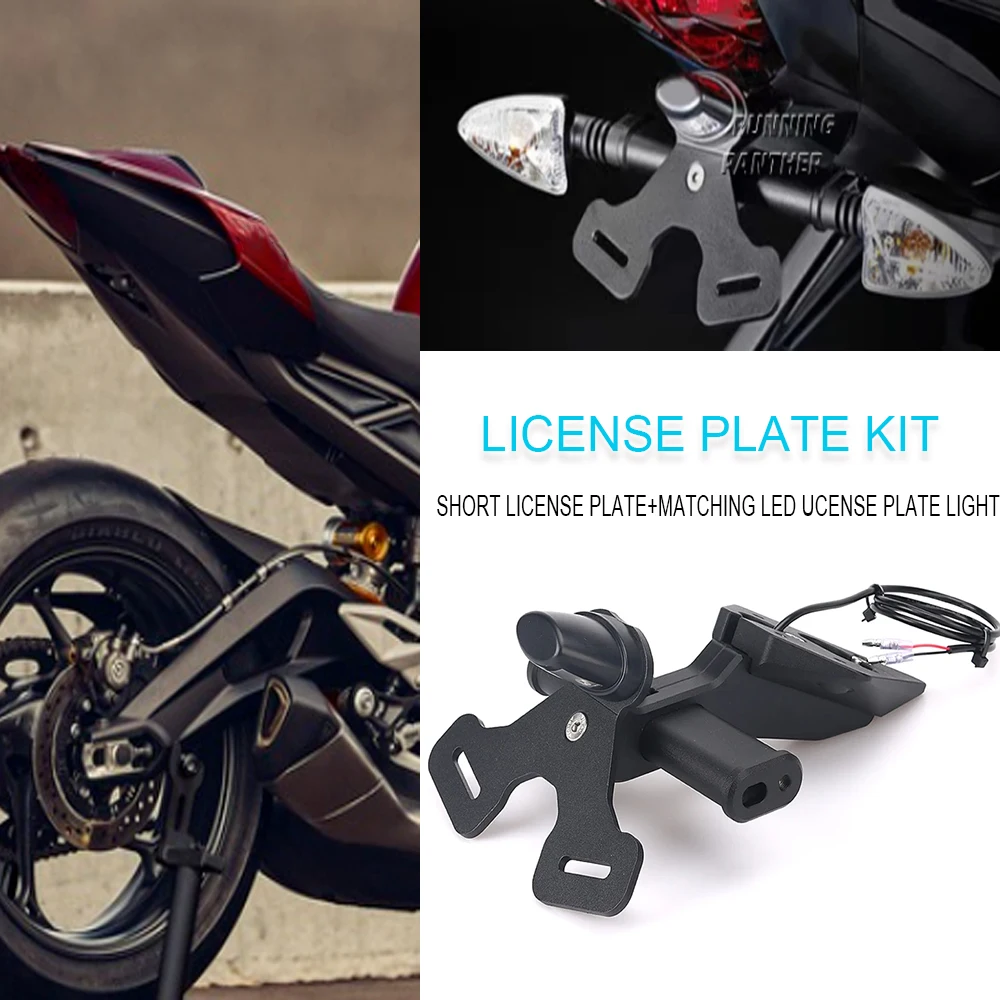 

For Street Triple 765 R/RS/S 675 Daytona 675 /R Motorcycle Rear Short Tail Stock Tidy License Plate Holder Tailstock Bracket Kit