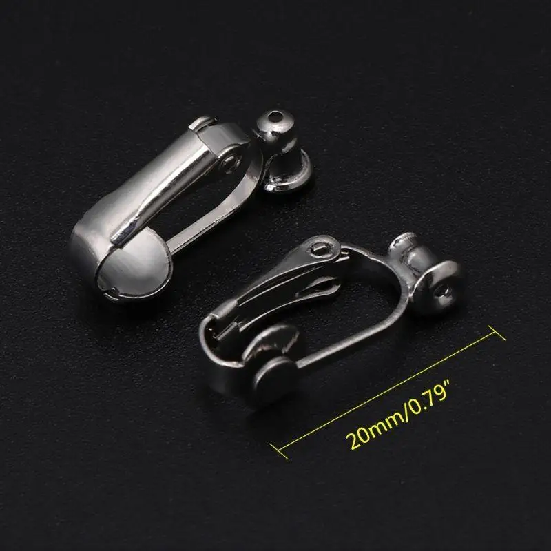 A52E Clip-on-Ohrring-Konverter, sicherer, hypoallergener, sicherer Ohrring-Clip, kein Ausbleichen, Komponenten für die – Detail 9