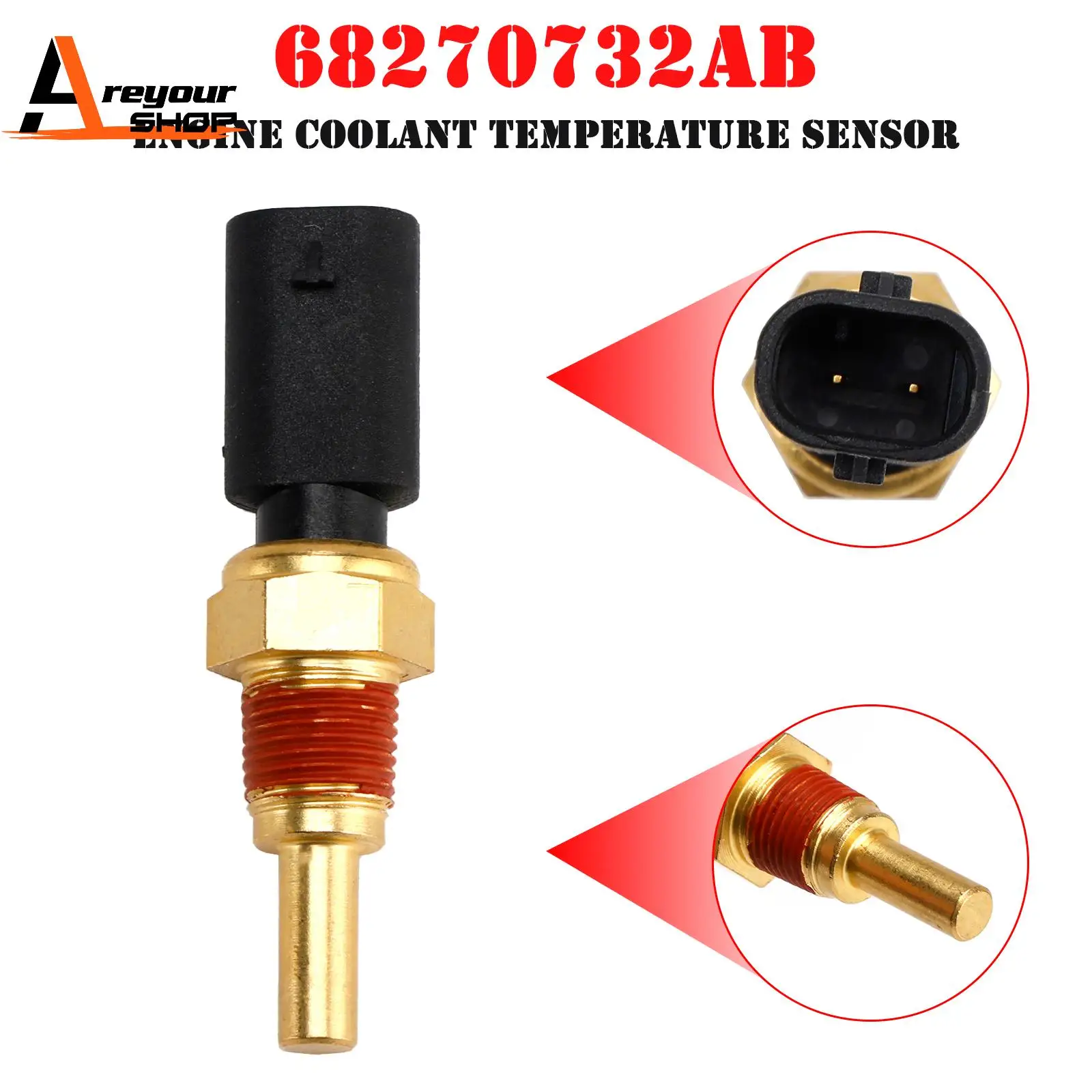 

Датчик температуры охлаждающей жидкости двигателя 68270732AB для Dodge Ram для Chrysler