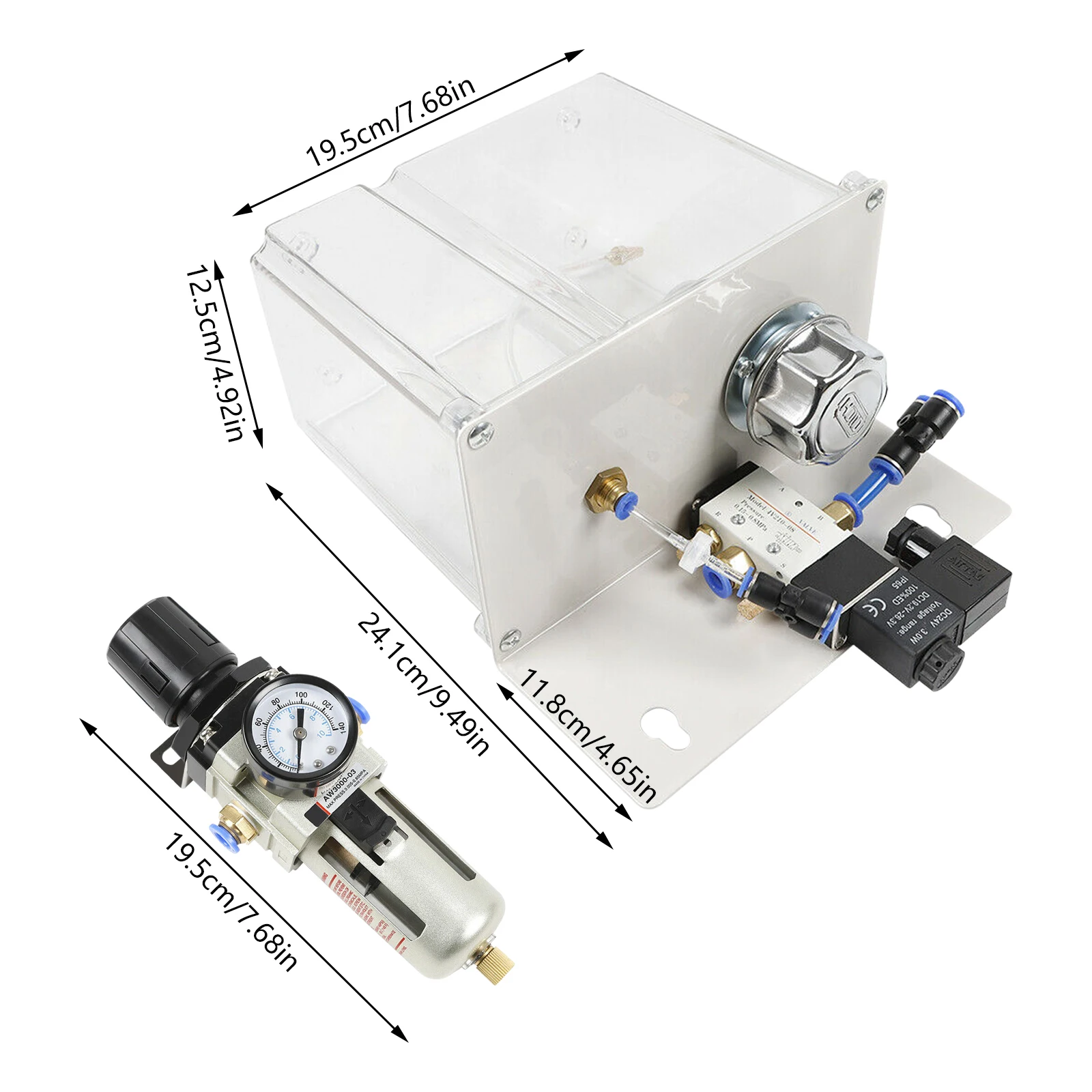 Cutting Misting Spray System with Pump and Solenoid Valve Filter Sprayer Coolant Lubrication Spray System for Metal Cutting